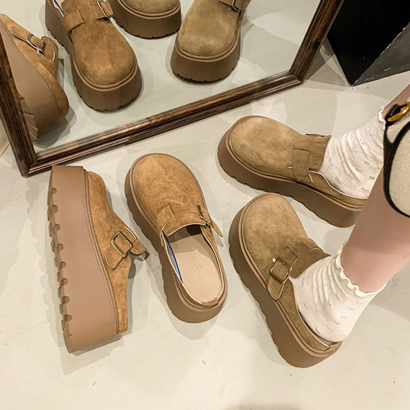 松糕厚底增高包头半拖鞋外穿2025新款春秋小个子博肯单鞋勃肯鞋女,女鞋,勃肯鞋/软木鞋,淘宝优惠券,粉丝福利购,淘宝优惠卷