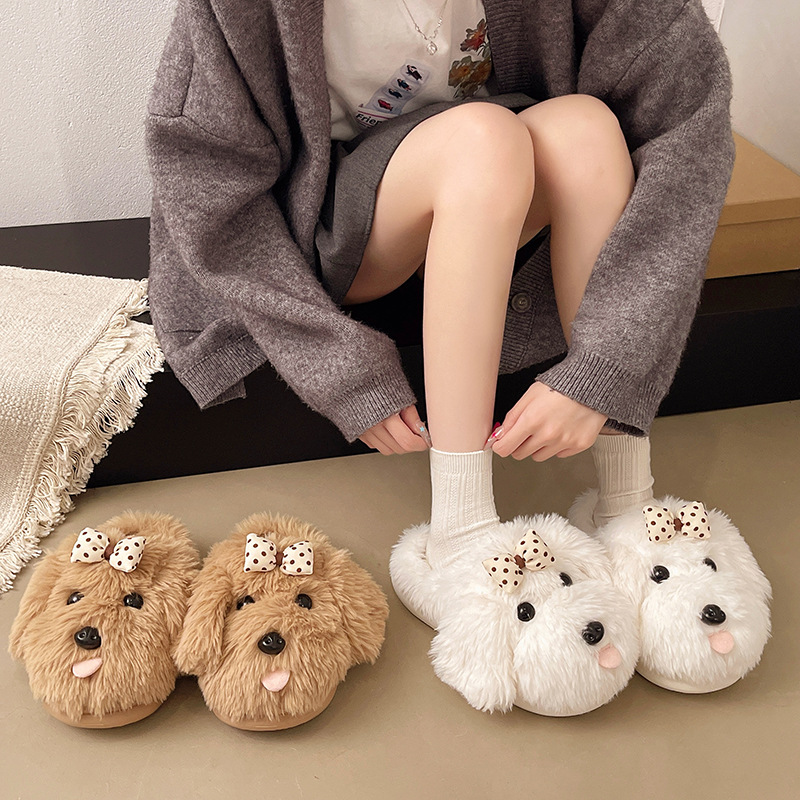 毛茸茸毛毛拖鞋女外穿秋冬可爱