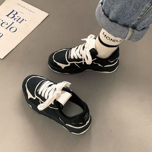 网红炸街运动板鞋 鞋 爆款 新款 厚底chic百搭小众 子女春秋小白鞋