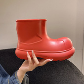 雨鞋 户外厚底防水防滑短雨靴大头in短靴女 小丑鞋 女款 2025新四季