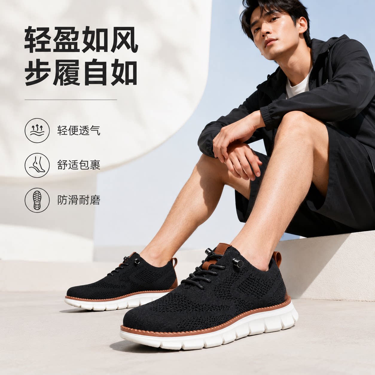 新款春秋户外飞织休闲鞋图片