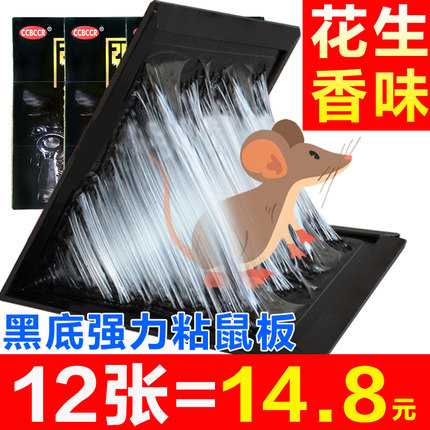 黑色粘老鼠板除鼠灭鼠捕鼠工具沾老鼠胶家用老鼠贴老鼠粘板老鼠板