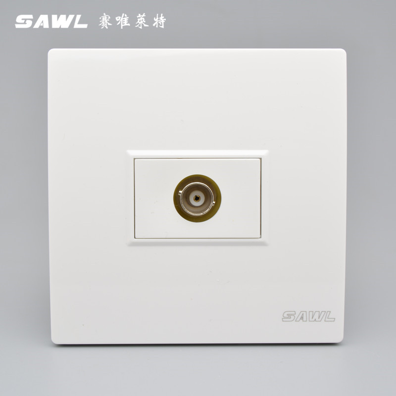 一位bnc监控插座86型墙壁暗装q9探头摄像头面板开关监控视频墙插