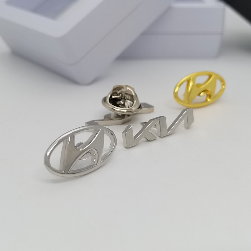 起亚现代胸针徽章4S店徽标佩戴胸章企业LOGO冰箱贴定制做金属司徽