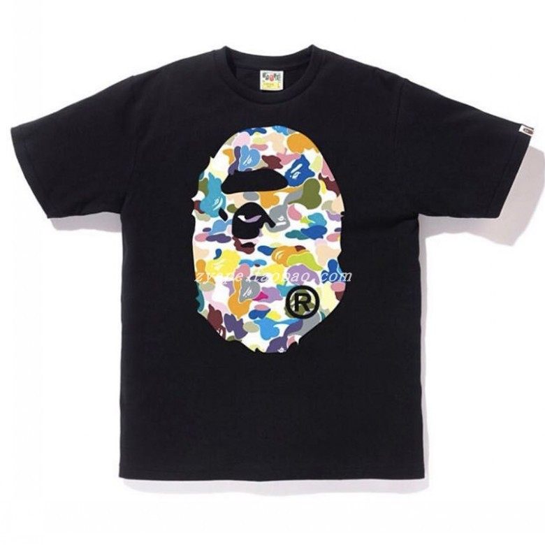 BAPE MULTI CAMO 糖果迷彩 大猿人头短袖T恤 M