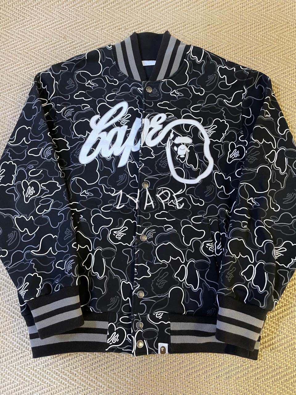 BAPE NEON CAMO霓虹灯迷彩棒球夹克外套