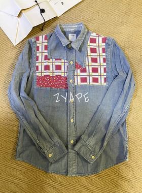 VISVIM GRANGER SHIRT CHAMBRAY(P.W.) 古布拼接长袖衬衫