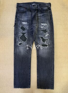 DENIM BY VANQUISH & FRAGMENT藤原浩大破坏水洗牛仔裤