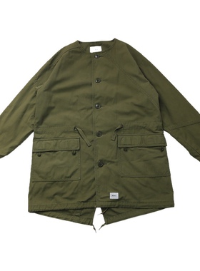 WTAPS PEEP JACKET NYCO SATIN 18SS 长款鱼尾休闲外套