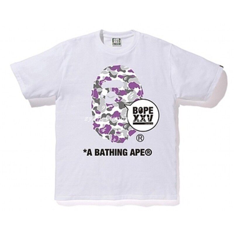 BAPE纽约限定迷彩猿人头短袖T恤