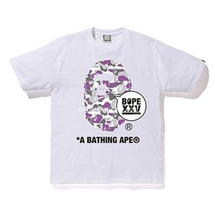 BAPE 25周年CITY XXV 现货 CAMO纽约限定迷彩猿人头休闲短袖 T恤