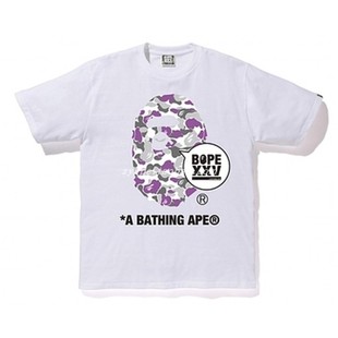 BAPE XXV 25周年CITY CAMO纽约限定迷彩猿人头休闲短袖T恤