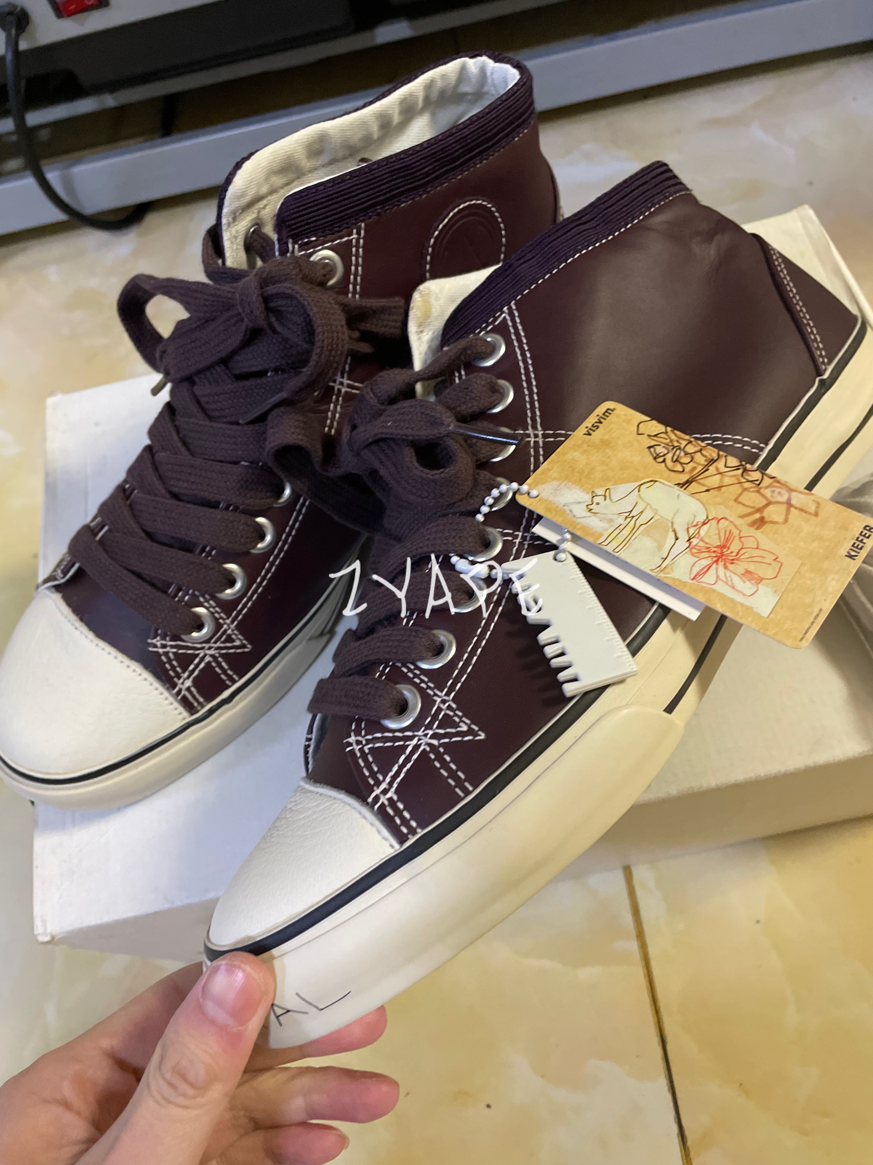 现货 VISVIM KIEFER MID CYPHER天然皮革中帮休闲鞋