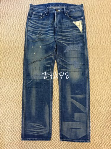 NEIGHBORHOOD 08EX网格牛王NBHD水洗破坏牛仔裤