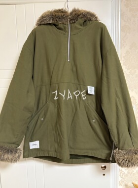 WTAPS NARWHAL/JACKET/NYCO.SATIN 毛领半拉链套头夹克