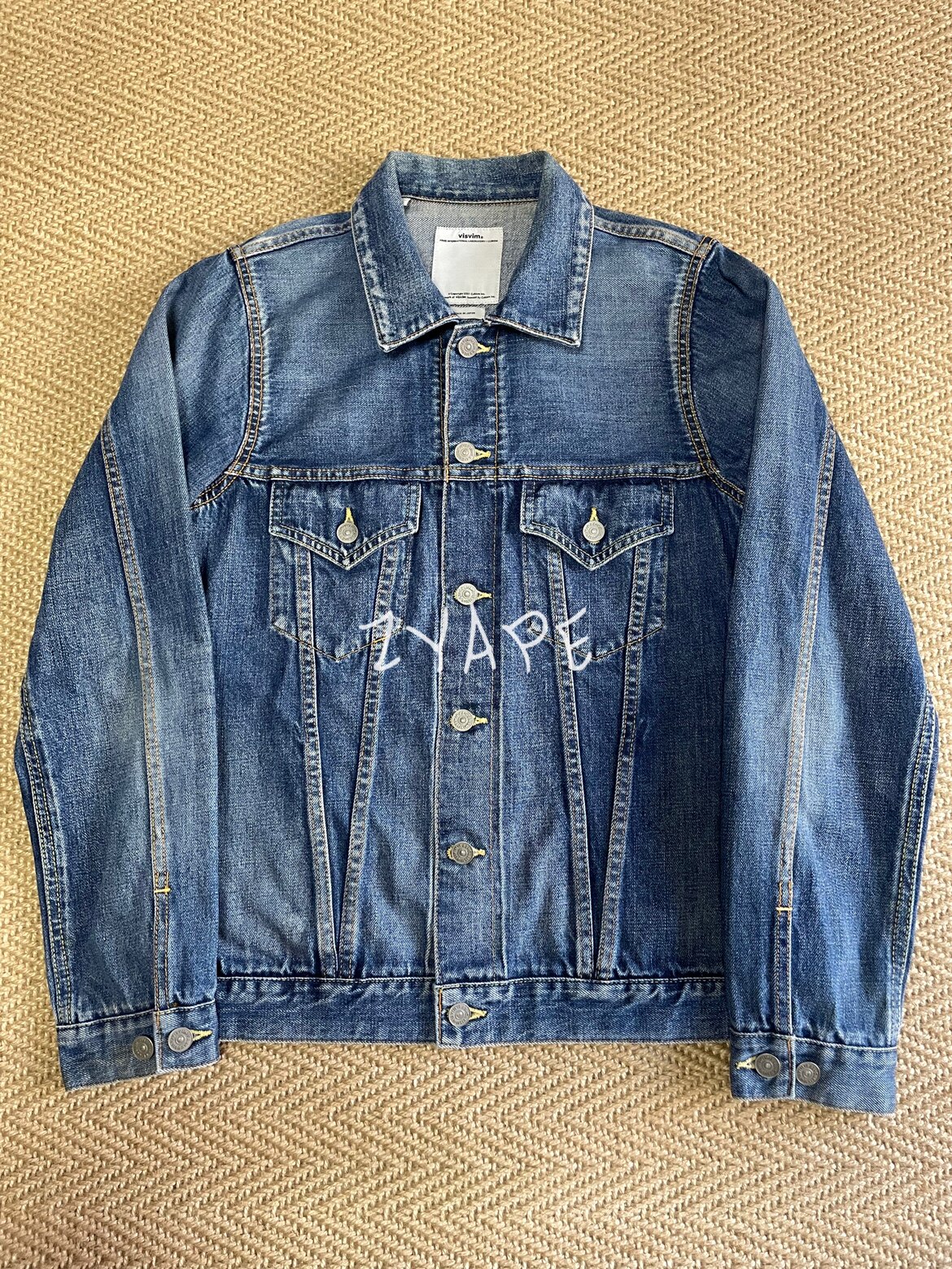 VISVIM SS 103 JKT DAMAGED 水洗牛仔夹克外套