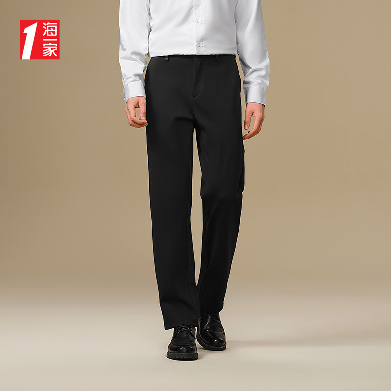 海一家舒适中腰休闲裤2025年秋冬新品加绒保暖简约裤子男,男装,休闲裤,淘宝优惠券,粉丝福利购,淘宝优惠卷