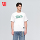 海一家简约圆领短T2025年夏季 T恤 短袖 新款 字母印花男士