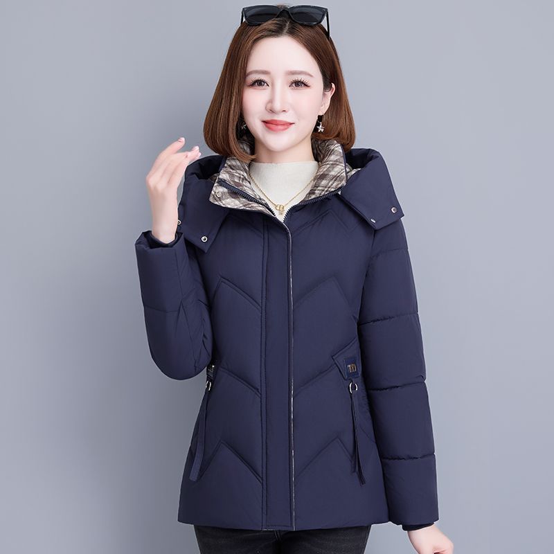 洋气妈妈装加厚显瘦羽绒棉服外套