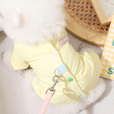 狗狗衣服四脚秋冬棉服可牵引