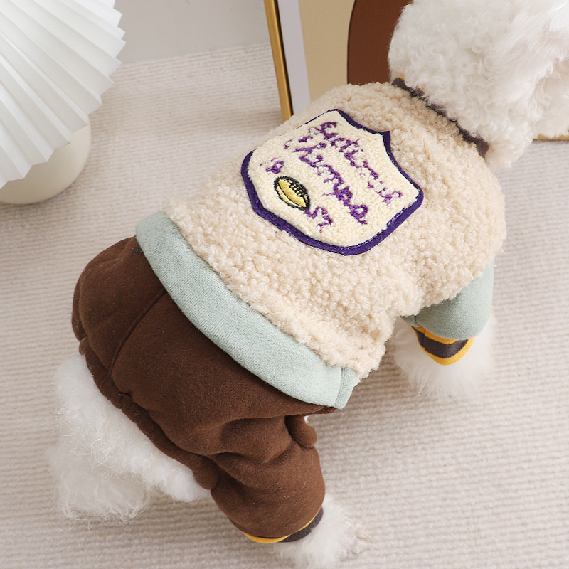 小狗狗可爱熊法斗博美保暖四脚衣