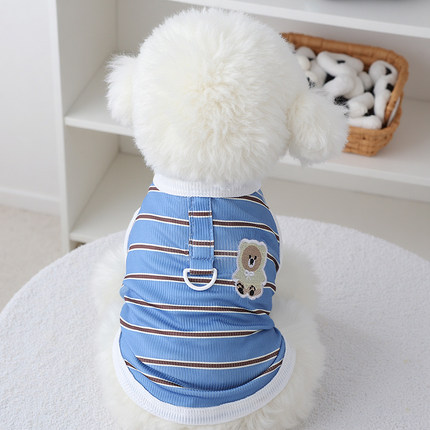 狗狗衣服小型犬秋天幼犬防脏防掉毛高颜值比熊泰迪高颜值带牵引绳