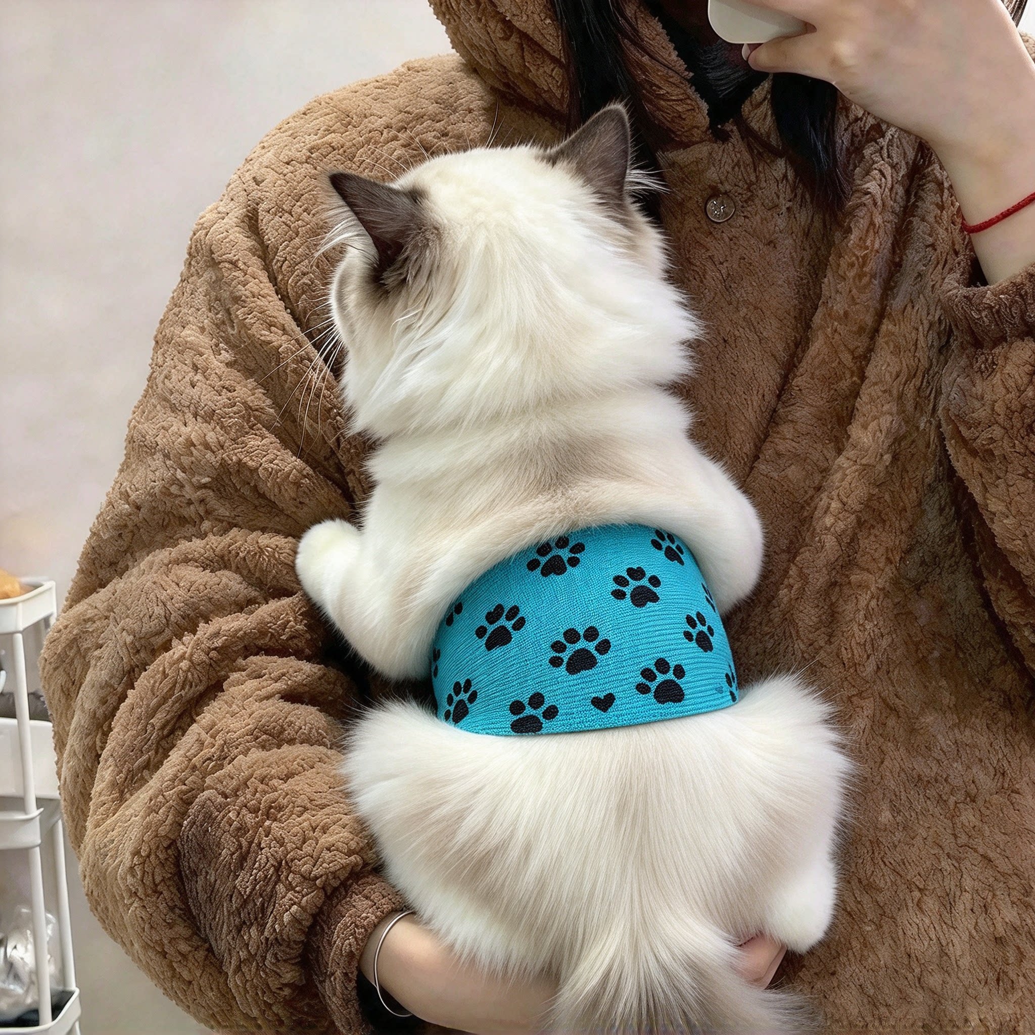 猫咪高颜值爪印图案可调节伊丽莎白圈猫猫术后专用轻便防舔咬项圈