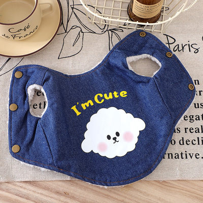 狗狗秋季新款衣服幼犬小型犬比熊秋冬加绒保暖马甲冬天棉衣厚冬装