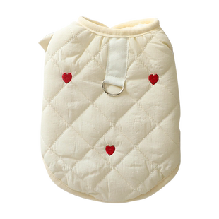 宠物衣服秋天外出带牵引扣马甲外套猫咪户外防着凉棉背心幼猫服装