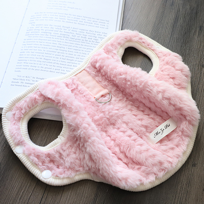 小型犬狗狗衣服可牵引棉背心