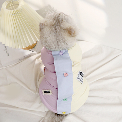 猫咪衣服秋季保暖幼猫秋天防掉毛银渐层德文冬天加绒可牵引四脚衣