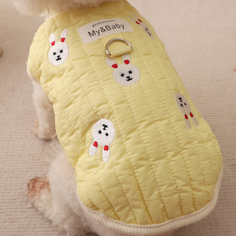 小兔子棉服棉马甲保暖两脚衣