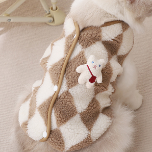 小猫咪冬天穿的衣服保暖马甲背心布偶猫舒适按扣式两脚衣宠物冬装