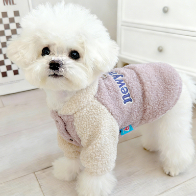 狗狗秋季新款衣服幼犬小型犬保暖宠物厚款棉衣带牵引环比熊秋冬款