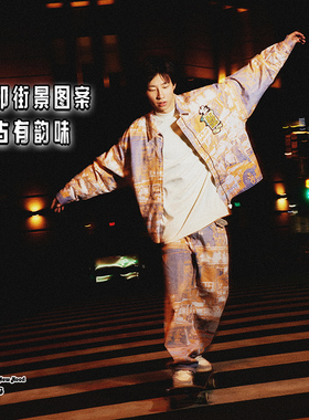 Lining/李宁正品冬季男子滑板系列运动休闲宽松潮流棉服ASMT003