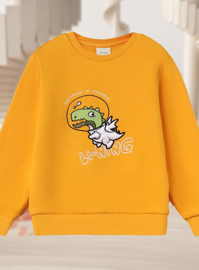 李宁童装卫衣男女小童新款运动生活系列套头秋运动服YWDR520