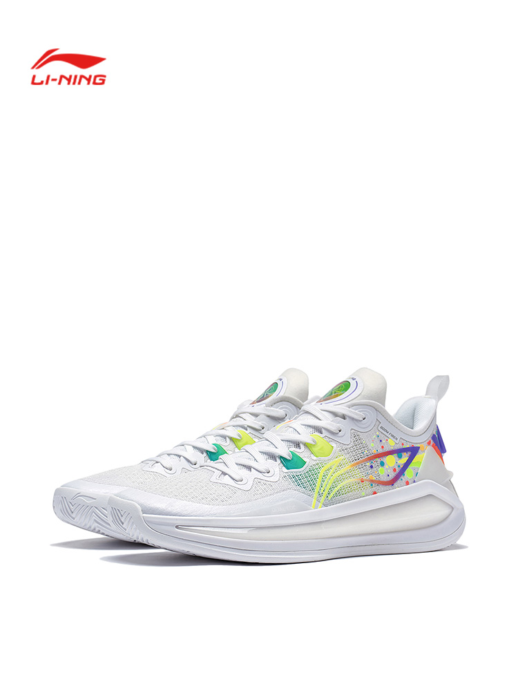 Lining/李宁正品利刃3 V2-彩虹男子舒适透气耐磨篮球鞋ABAT057