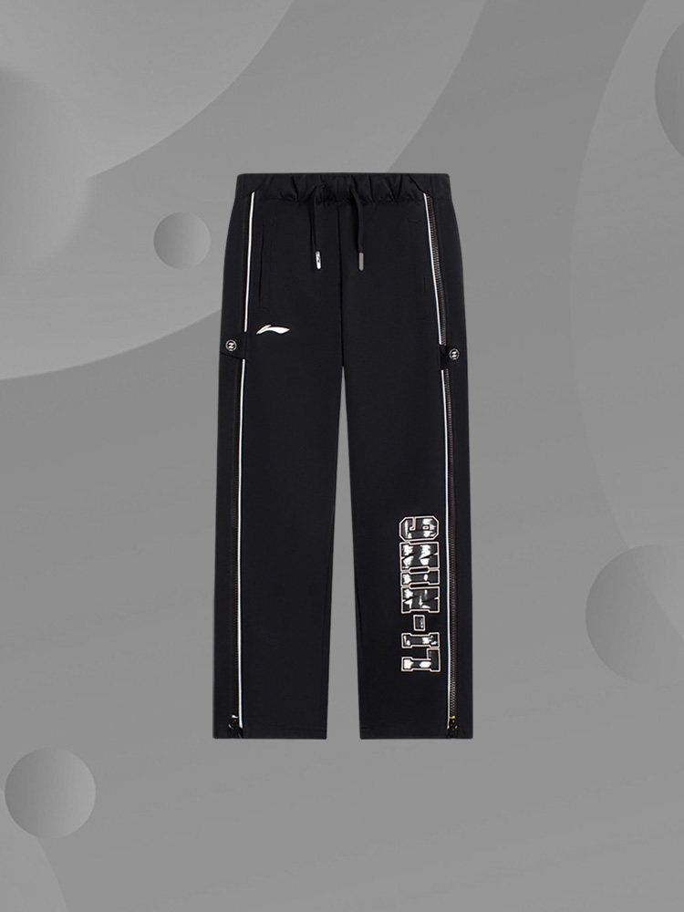 Lining/李宁正品男大童篮球系列直筒反光宽松休闲运动卫裤YKLS321