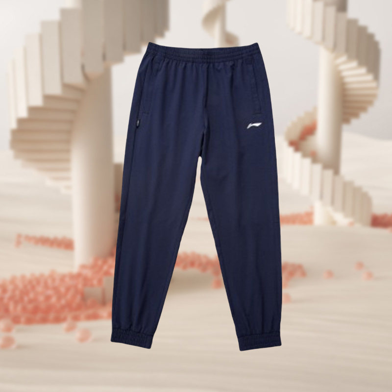 正品李宁21夏季训练系列男子束脚收口梭织凉爽透气运动裤aykr465