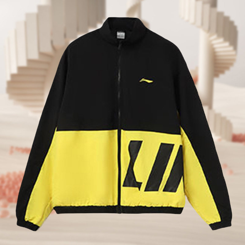 李宁夹克男女同款秋季新款宽松情侣开衫休闲立领运动服AJDR484