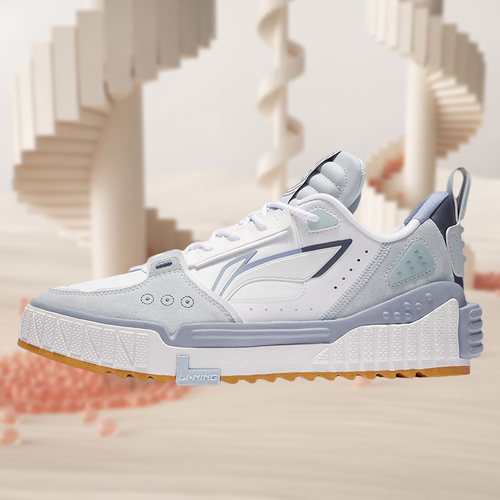 正品李宁 22 春季男鞋时尚经典小白鞋低帮舒适休闲板鞋 AGCS075-4