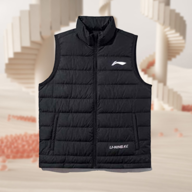 李宁正品男装冬新款羽绒马甲轻薄保暖防风坎肩立领运动服AMRQ045