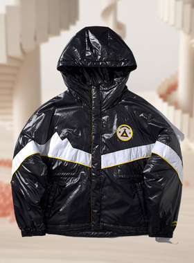 新品中国李宁潮流休闲时尚系列女子保暖宽松短棉服AJMP548