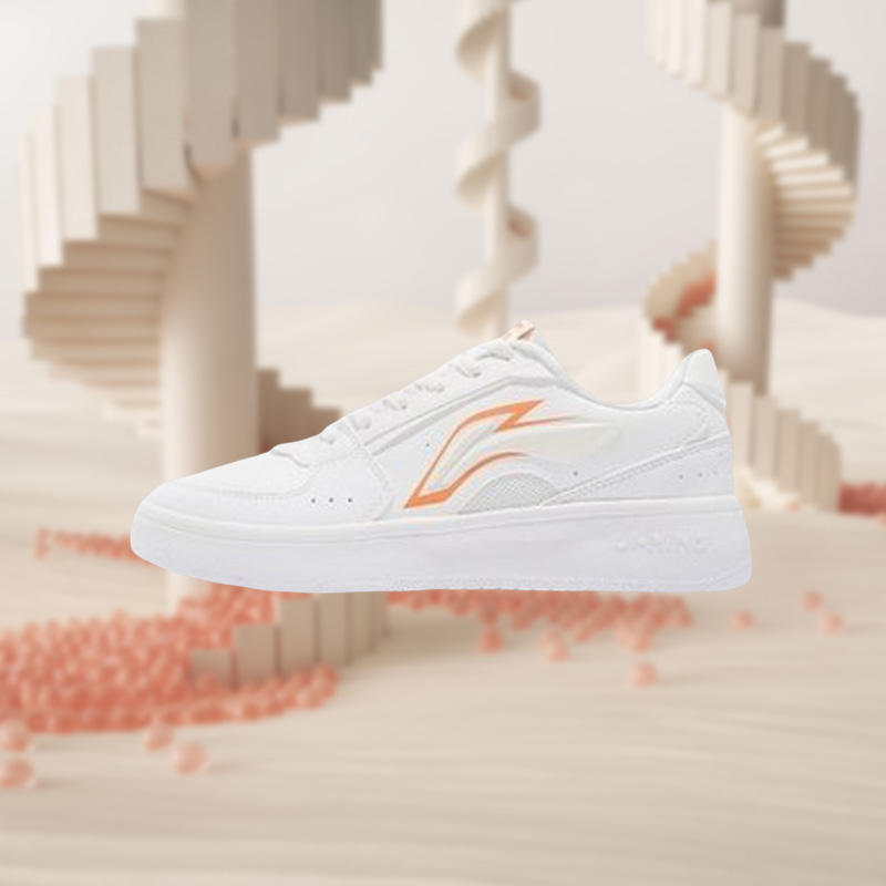 李宁正品新款女子时尚低帮百搭小白鞋运动休闲鞋AGCS254-2-3-4