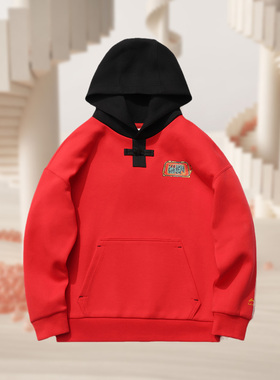 李宁正品儿童春连帽卫衣男女大童牛转乾坤系列运动服YWDR201