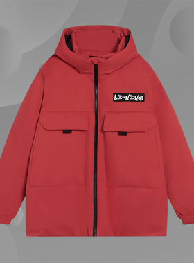 Lining/李宁正品童装男童宽松加厚保暖新年红色羽绒服YYMT001-1