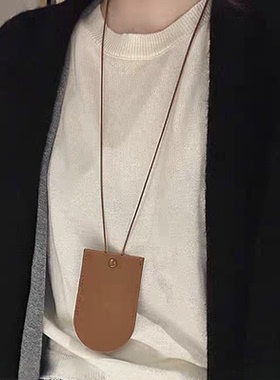 极简抽拉式钥匙包挂件项链挂脖女