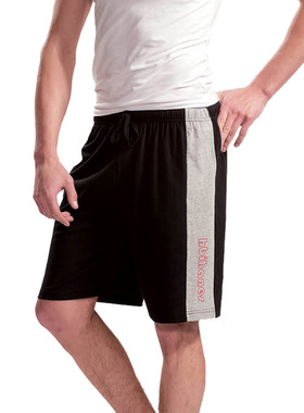 hanes恒适家居裤 男短裤夏薄款中裤宽松休闲棉睡裤MLM607清仓包邮