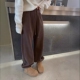 裤 加绒加厚直筒运动休闲咖啡色束脚卫裤 子女2025新款 秋冬季