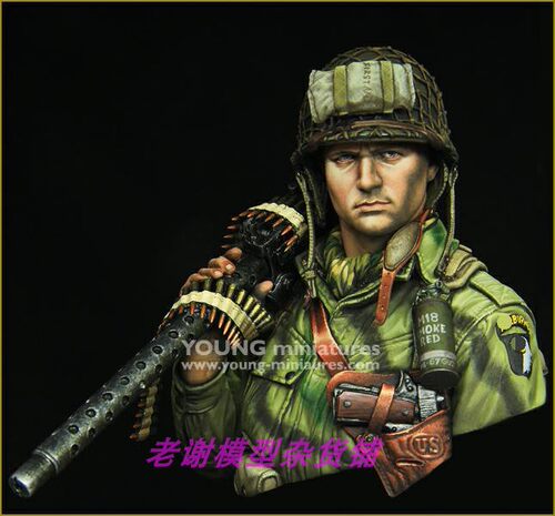 现货 Young Miniatures YM1873 WW2 US AIRBORNE with M1919